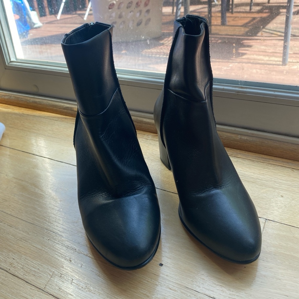 French Connection Black Ankle Booties Sleek Design